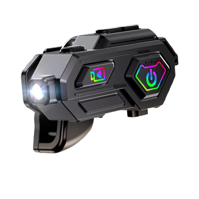 Relee 360° Rotatable Motorcycle Intercom BT Headset LED 1080P WiFi Recorder Camera Tape Light Motorbike Helmet Intercom System
