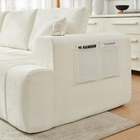 Canapé modulaire en chenille en forme de L, sans structure, style nuage, pour l'exportation, vente directe usine