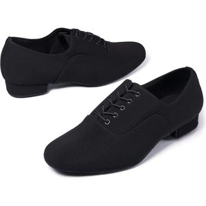 Chaussures de danse latine pour hommes Dynadans, dessus en cuir véritable, talon plat, respirantes, style Oxford - Product Image 3