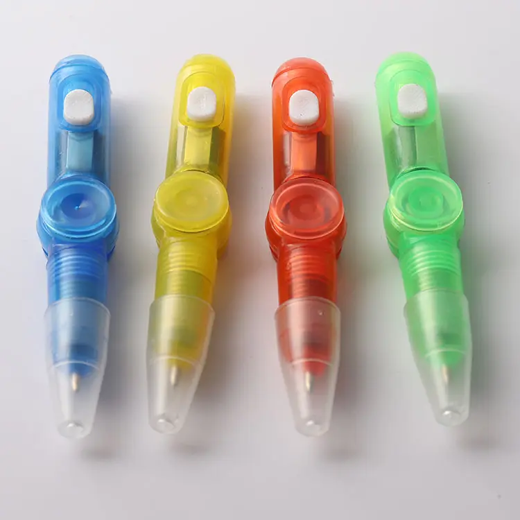 Bb Trending 2023 nuovi arrivi penna a sfera Fidget Low MOQ prodotti creativi LED penna luce Anti Stress Fidget Spinner penna giocattolo
