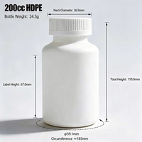 Flacon de pharmacie en plastique HDPE PET de qualité supérieure, 100 ml, 120 ml, 150 ml, 200 ml, avec bouchon sécurité enfant