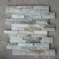 Panneau de mur extérieur de revêtement de pierre de culture d'ardoise naturelle 10x40