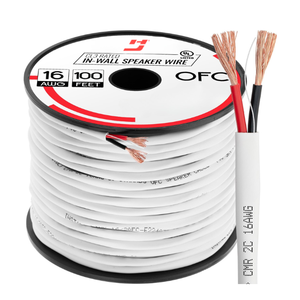<span class=keywords><strong>Cable</strong></span> de Altavoz Estéreo de 2 Núcleos para Instalación en Pared, Bajo Ruido, 0.75mm 1.5MM 2.5MM 4.0MM, Conductor de Cobre OFC 38*0.16mm, Cubierta de PVC Blanca CL2 - Product Image 1