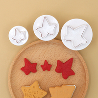 3pcs Set de moules à biscuits en forme de feuille d'érable Créative DIY Die Made Environmentally Friendly Plastic Directe Manufacturer