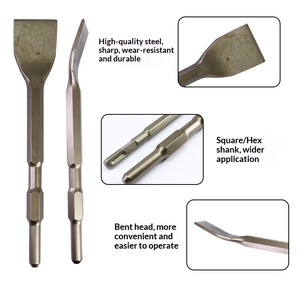 Tête de pioche électrique, <span class=keywords><strong>marteau</strong></span> perforateur, foret à percussion, <span class=keywords><strong>burin</strong></span> plat courbé, <span class=keywords><strong>burin</strong></span> mural, <span class=keywords><strong>burin</strong></span> à rainurer, queue carrée/hexagonale - Product Image 3