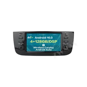 DSP 4 + 128GB Autoradio 2 Din Android 10 araç DVD oynatıcı oynatıcı Stereo Fiat/Linea/Punto evo 2014-2015 multimedya GPS navigasyon ses