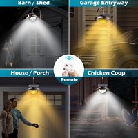 Lampe solaire SIEDiNLAR pour grange, à col de cygne, murale, avec télécommande/détecteur de mouvement, 3 modes, corps métallique, polycarbonate, pour usage extérieur, garage
