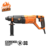 Marteau perforateur rotatif robuste 710W 511621 avec 4 fonctions SDS-Plus et énergie d'impact de 2,6 J pour le béton, la brique et les travaux de maçonnerie