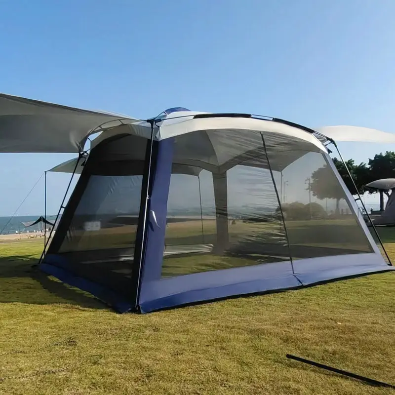 Nieuw Binnen 8 Mensen Kamperen Tent Outdoor Camp Bbq Strand Gebruik 3 Kleuren