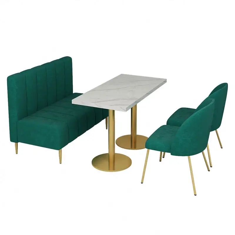 商業用家具両面レストラン用家具ファストフードソファ安いレストラン用テーブルと椅子