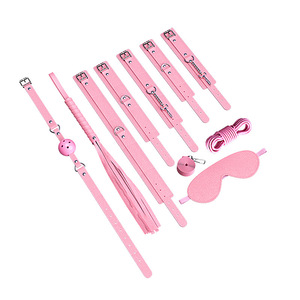 11 шт. БДСМ-бандаж набор из ПУ кожи с наручниками, зажимами для сосков, маска, секс-игрушки для мужчин и женщин, игровые игры - Product Image 2