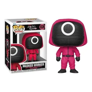 POP! Derivati di animazione figura calamaro gioco soldato rosso con maschera circolare - Product Image 1