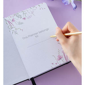 Carnet de notes A5 en cuir PU Premium Purple Star Inspiration et Black Sun Power avec points dorés pour l'écriture créative - Product Image 5