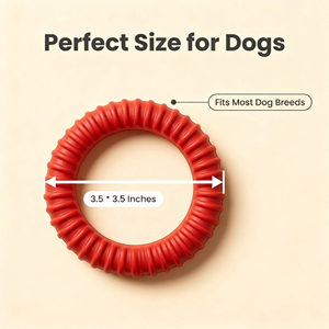 Custom Natural Rubber <b>Ring</b> Toy Design for Healthy Chewing Habit Supports Instincts During Playtime for Dogs <b>Cats</b> Play - Product Image 3