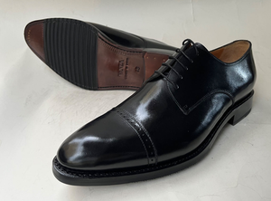 Chaussures en cuir véritable de luxe pour hommes, chaussures <span class=keywords><strong>derby</strong></span> pour hommes faites à la main, chaussures formelles italiennes Goodyear pour mariage et soirée - Product Image 4