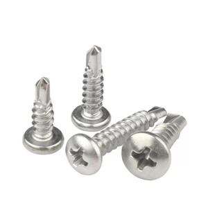 Vis autoperceuses à tête cylindrique fraisée M4.2 M4.8, vis à fenêtre à embase cruciforme 13mm-50mm en acier inoxydable 410 - Product Image 2