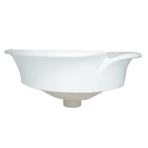 New Arrivals Modern Lotus Shape White Bathroom Vanity Hand Wash Countertop Basin