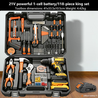 Juego de Herramientas Manuales Multifuncional para el Hogar de 19 Piezas con Probador Eléctrico, Destornilladores, Herramientas de Ferretería OEM para Reparaciones Básicas del Hogar