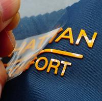 Usine d'étiquette de vêtements de transfert de chaleur en silicone TPU 3D personnalisée approuvée par Sedex-Autocollant de logo 3D personnalisé