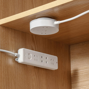Power Strip Holder Wall Mounted Round White Hanging Cable Management Organizer - Product Image 1