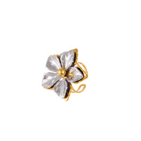 18k Vergoldete Modeschmuck-Blumenringe für Damen aus Edelstahl - Großhandel für Schmuck