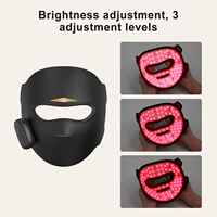 Masque facial LED Bonliter, 336 ampoules LED, 450 nm, 590 nm, 660 nm, 850 nm, masque de luminothérapie rouge, masque de luminothérapie infrarouge LED