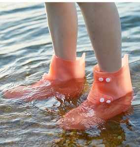 2019 מכירה לוהטת רחיץ לשימוש חוזר ללא החלקה זול קל משקל מתקפל גומי גשם נעלי כיסוי - Product Image 4