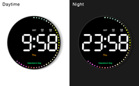 7 COULEUR 10 "LED Mode Horloge Murale Fahrenheit ou Celsius pour Salon et Chambre