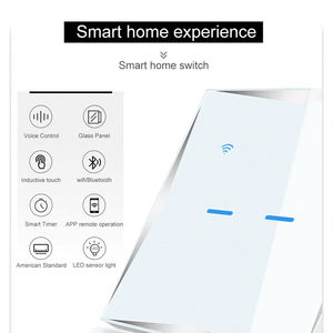สวิตช์อัจฉริยะ LangYeao EU/UK 1/<span class=keywords><strong>2</strong></span>/3/4 ช่อง แบบสัมผัสหน้าจอกระจก ควบคุมด้วยเสียง Alexa รองรับ WiFi พร้อมสายไฟแบบมีสายนิวทรัล - Product Image 5