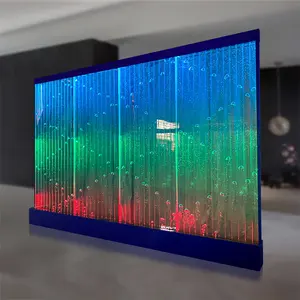 Acrílico led de agua burbuja de pantalla digital de pared para la decoración de la casa