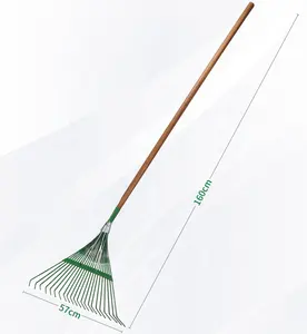 cheap garden supplies hand leaf rake lawn rake iron rakes with wood handle