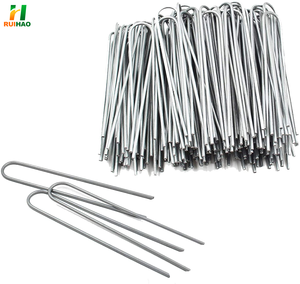 Agrafes au sol SOD lumineuses de 6 pouces Agrafes de paysage en acier galvanisé Épingles à <span class=keywords><strong>gazon</strong></span> - Product Image 2