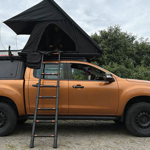 Tente de toit double couche pour 3-4 personnes, imperméable, en aluminium, forme triangulaire, tente de toit rigide pour voiture avec échelle - Product Image 2