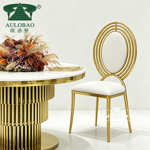 Wholesale <b>Round</b> Back Dining Stainless Steel Wedding Luxury Event <b>Chair</b> - Product Image 2