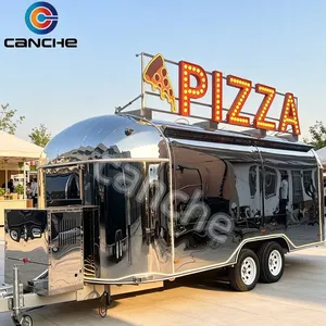 Camion de restauration rapide pour pizzas en plein air, prix d'usine, en acier inoxydable, remorque alimentaire mobile de rue - Product Image 1