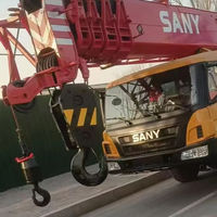 Grue de chantier SANY50T d'occasion, puissante et économe en carburant, avec moteur, pompe, commande par joystick, flèche et télécommande, pour usage agricole