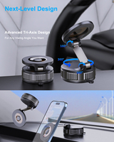 Version améliorée 360 °   Support magnétique de téléphone réglable en nano-gel à super aspiration pour voiture, compatible iPhone 18 17 Pro Max Air Case 16 15 14
