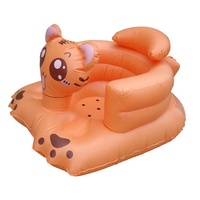 Canapé gonflable orange tigre, chaise haute pour bébé avec boîte à musique, thème léopard