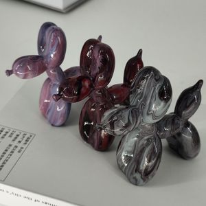 Venta al por mayor 9/10/24/30CM globo fluido perro blanco embrión marea jugar resina arte adornos DIY globo fluido perro - Product Image 6