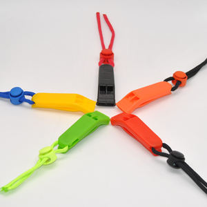 Supervivencia al aire libre Rescate en el agua Emergencia Seguridad Marina Silbato de plástico naranja con collar de cordón - Product Image 2