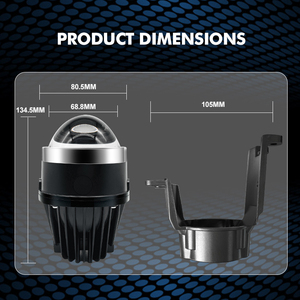 หลอดไฟหน้ารถยนต์ Bullvision C-F100 Mini Projector Lens H4 LED สีขาว ราคาถูกที่สุด พร้อมเลนส์ Tri-led 3 สี หลอดไฟ LED พลังสูง - Product Image 3