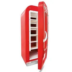 Red Mini Cooling Fridge 220V Vintage Office Dorm Cottage Diet Coke Sprite Cooler Chiller Retro Refrigerator Without Logo