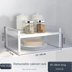 Étagère de cuisine pliable à trois niveaux multi-usages en acier, organiseur de rangement - Product Image 6