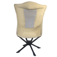 Chaise de Camping pivotante portative de haute qualité en gros chaise de Camping pliante à 360 degrés en plein air