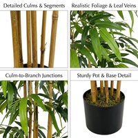 Vente en gros d'usine, plante artificielle en bambou de 150 cm, bonsaï vert artificiel, plante artificielle pour la décoration de la maison et du jardin