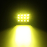 Projecteur LED jaune pour moto 4x4, trois rangées, 4 pouces, 36W, barre lumineuse LED pour conduite tout-terrain, SUV, phare antibrouillard
