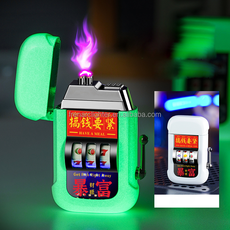 Classic Mini Gambling Slot Machine Lighter - Rechargeable, Fun Games for  Camping & Outdoor Use