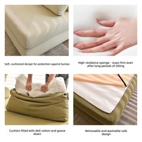 Canapé paresseux modulable en forme de pouf pour salon, emballé sous vide, sans accoudoirs, compressé sous film à bulles, personnalisable