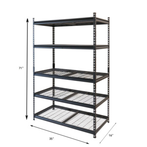 Bluehill 5 Tier kim loại lưu trữ giá kệ nhà để xe kệ lưu trữ kệ cho Boutique - Product Image 2