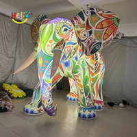 Modèle d'éléphant floral gonflable géant pour la promotion des centres commerciaux, la décoration d'événements, l'affichage et les spectacles